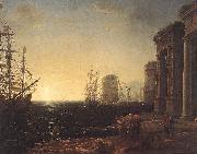Claude Lorrain Harbour Scene at Sunset fg China oil painting reproduction